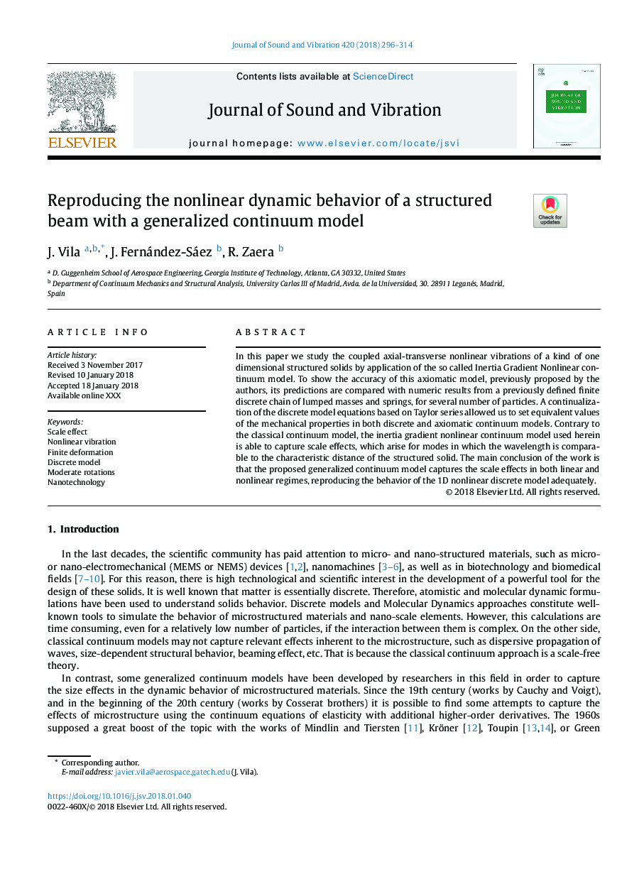 Reproducing the nonlinear dynamic behavior of a structured beam with a generalized continuum model