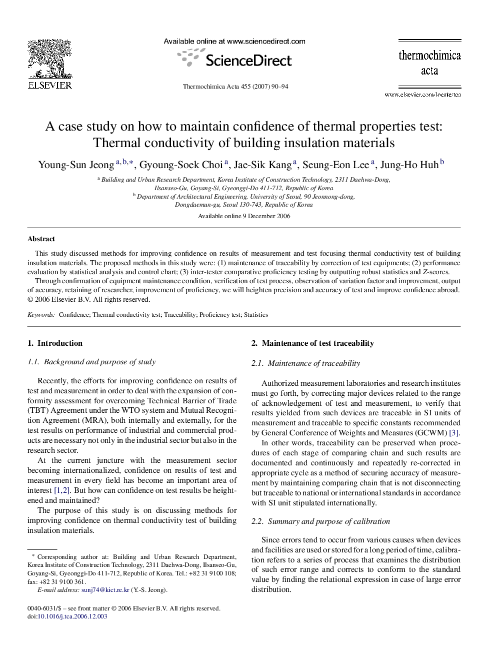 A case study on how to maintain confidence of thermal properties test: Thermal conductivity of building insulation materials