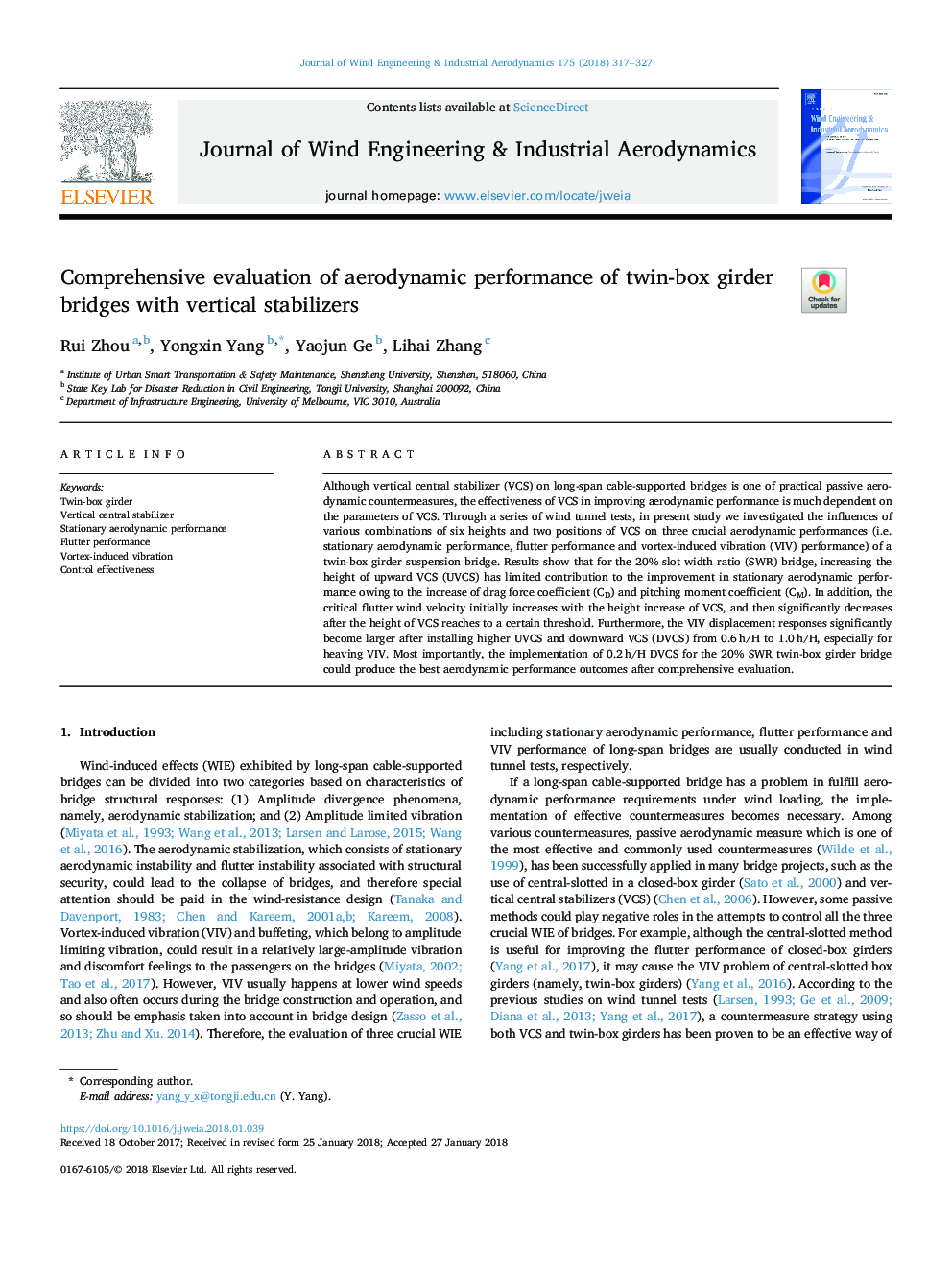 Comprehensive evaluation of aerodynamic performance of twin-box girder bridges with vertical stabilizers