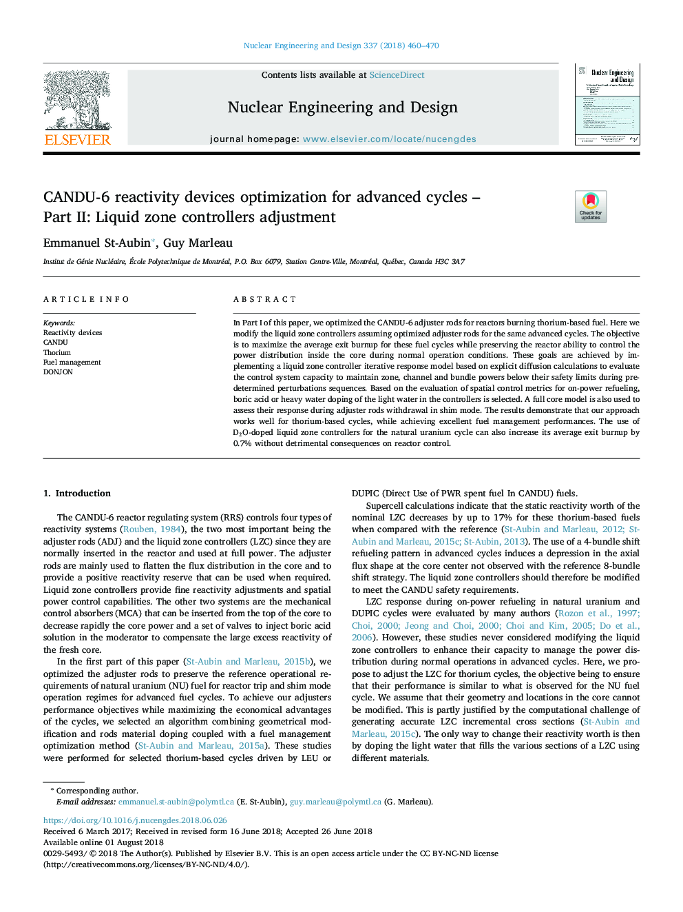 CANDU-6 reactivity devices optimization for advanced cycles - Part II: Liquid zone controllers adjustment