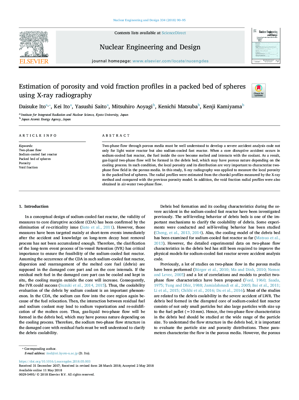 Estimation of porosity and void fraction profiles in a packed bed of spheres using X-ray radiography