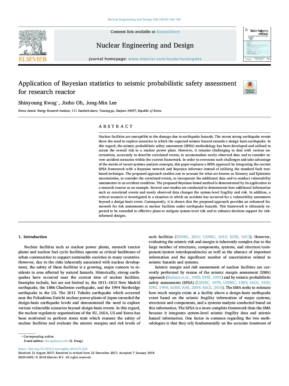 Application of Bayesian statistics to seismic probabilistic safety assessment for research reactor