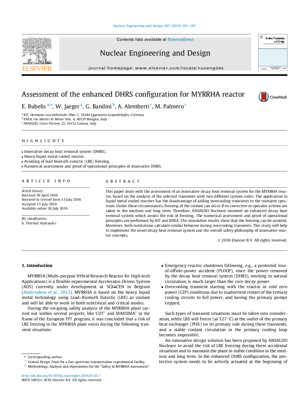 Assessment of the enhanced DHRS configuration for MYRRHA reactor