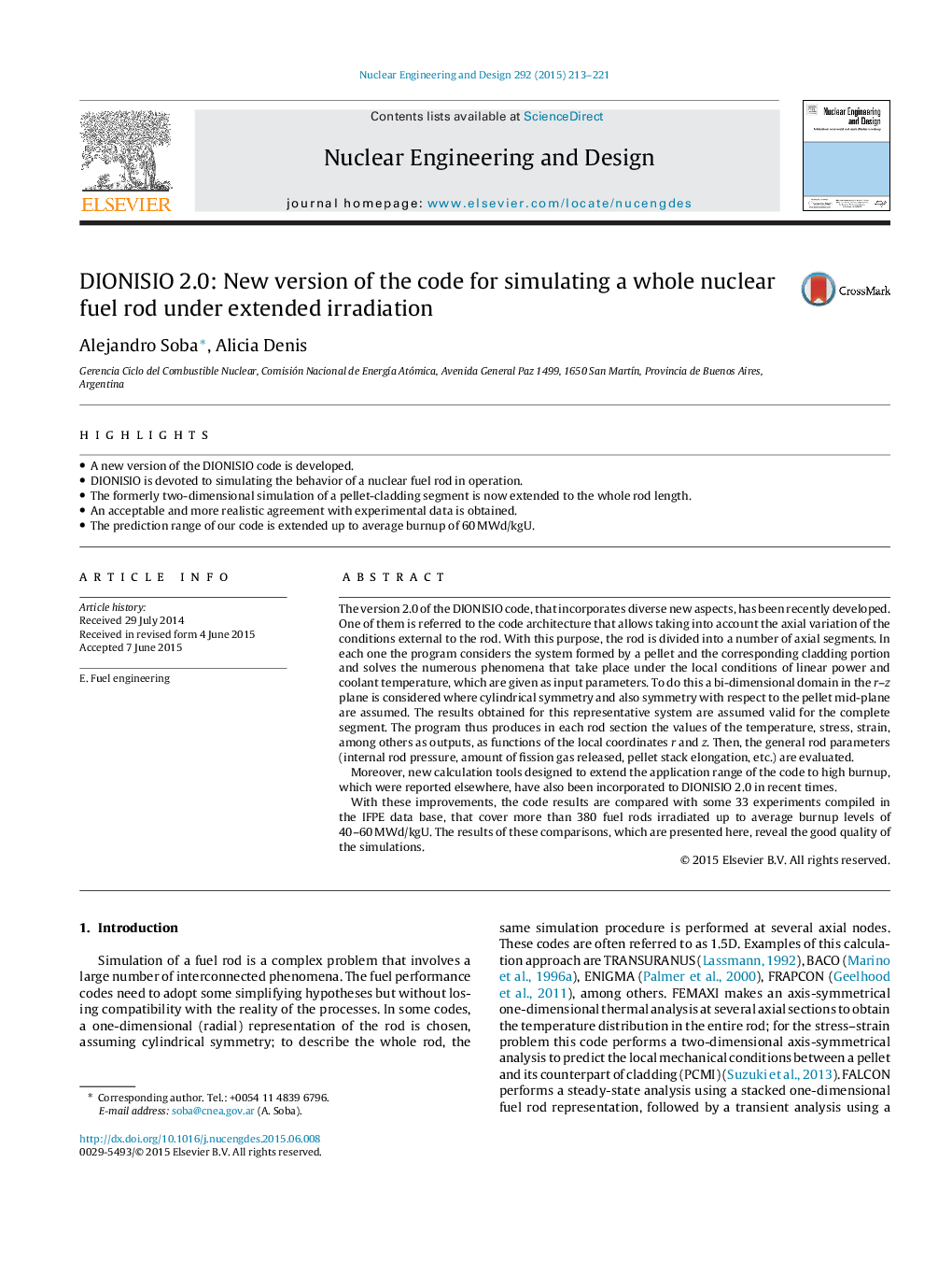 DIONISIO 2.0: New version of the code for simulating a whole nuclear fuel rod under extended irradiation