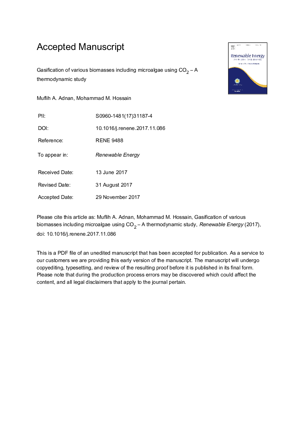 Gasification of various biomasses including microalgae using CO2 - A thermodynamic study