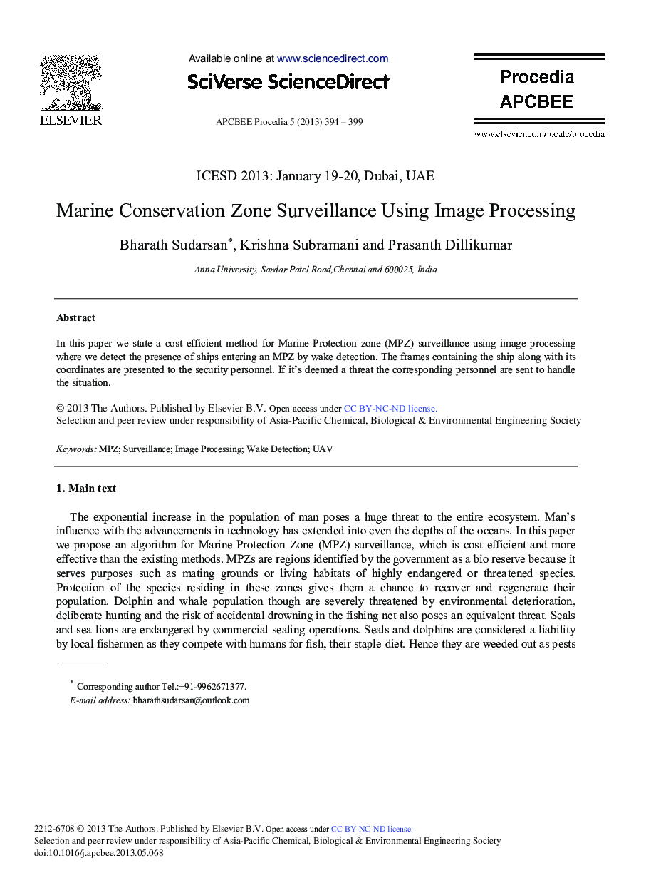 Marine Conservation Zone Surveillance Using Image Processing 