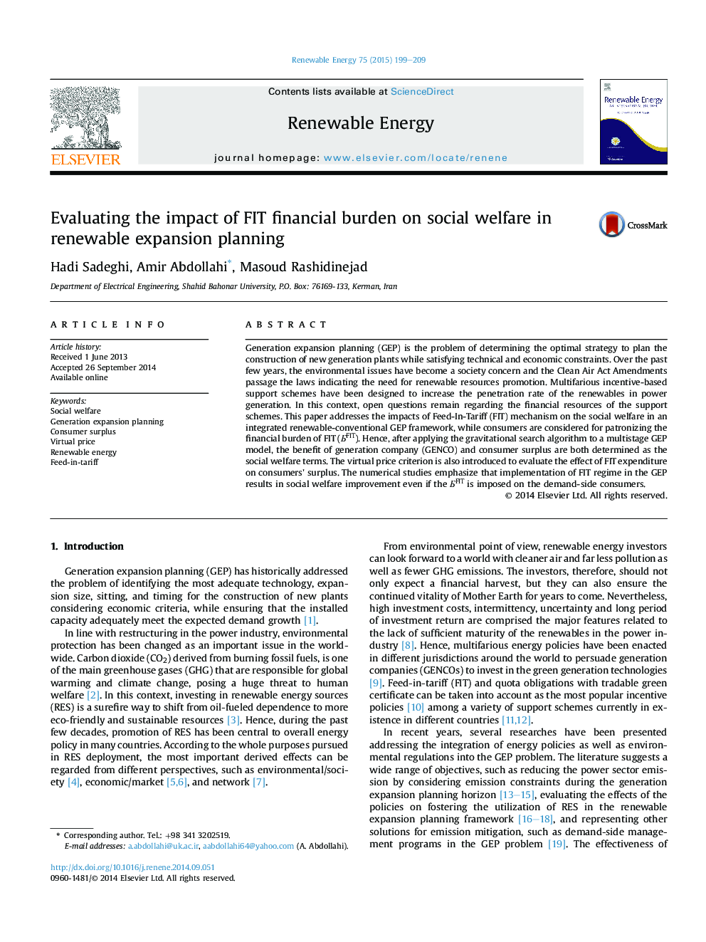 Evaluating the impact of FIT financial burden on social welfare in renewable expansion planning