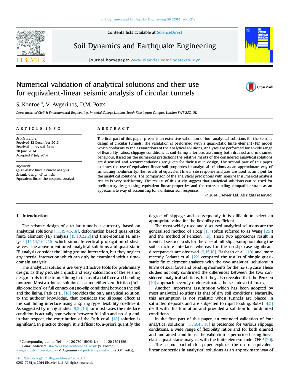 Numerical validation of analytical solutions and their use for equivalent-linear seismic analysis of circular tunnels