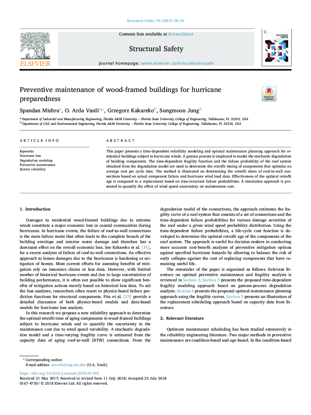 Preventive maintenance of wood-framed buildings for hurricane preparedness