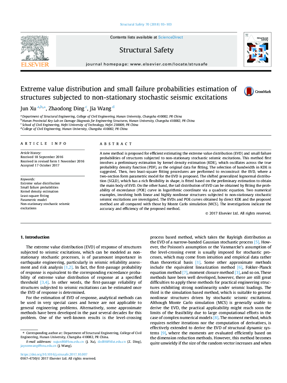 Extreme value distribution and small failure probabilities estimation of structures subjected to non-stationary stochastic seismic excitations