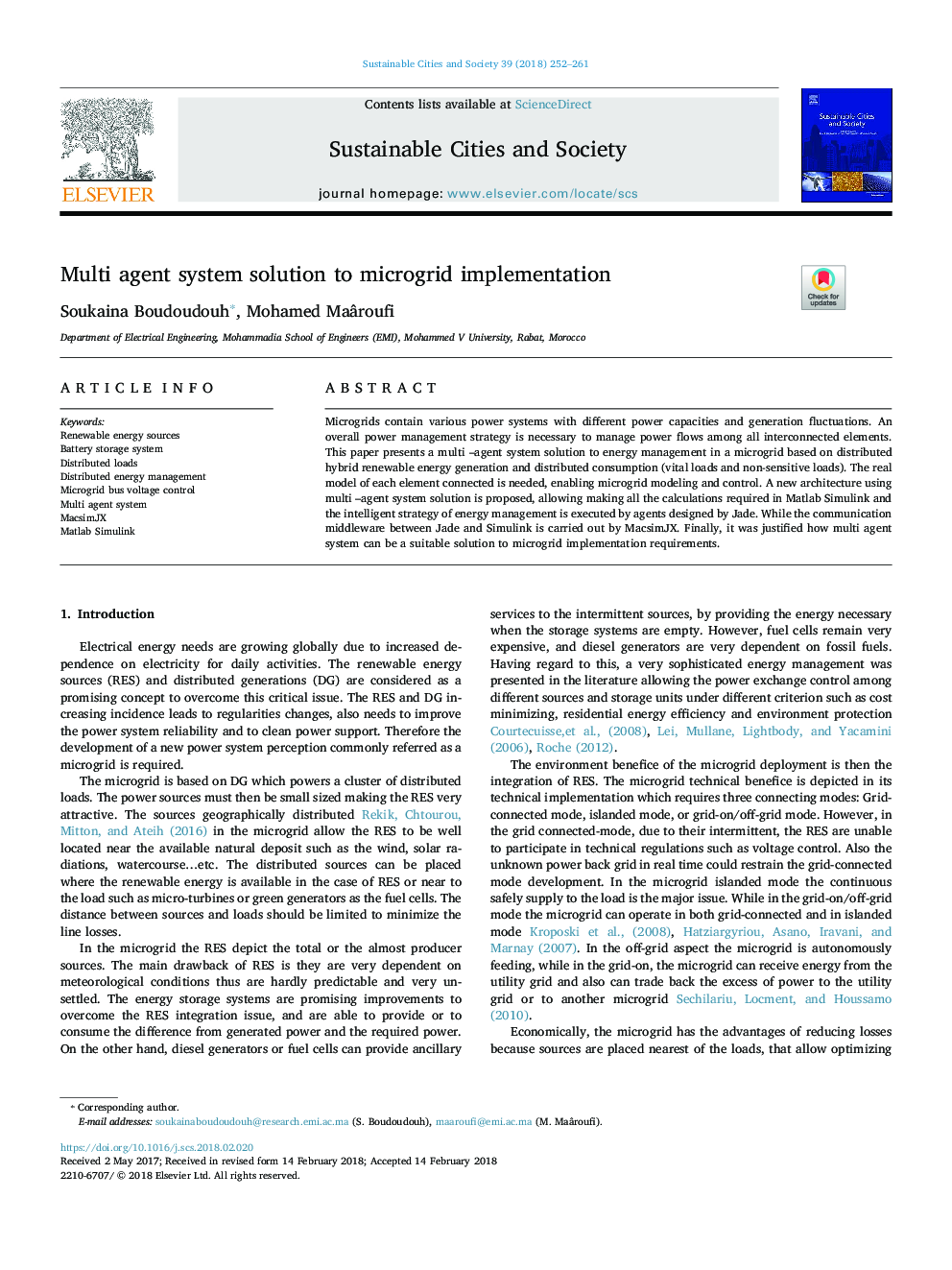 Multi agent system solution to microgrid implementation