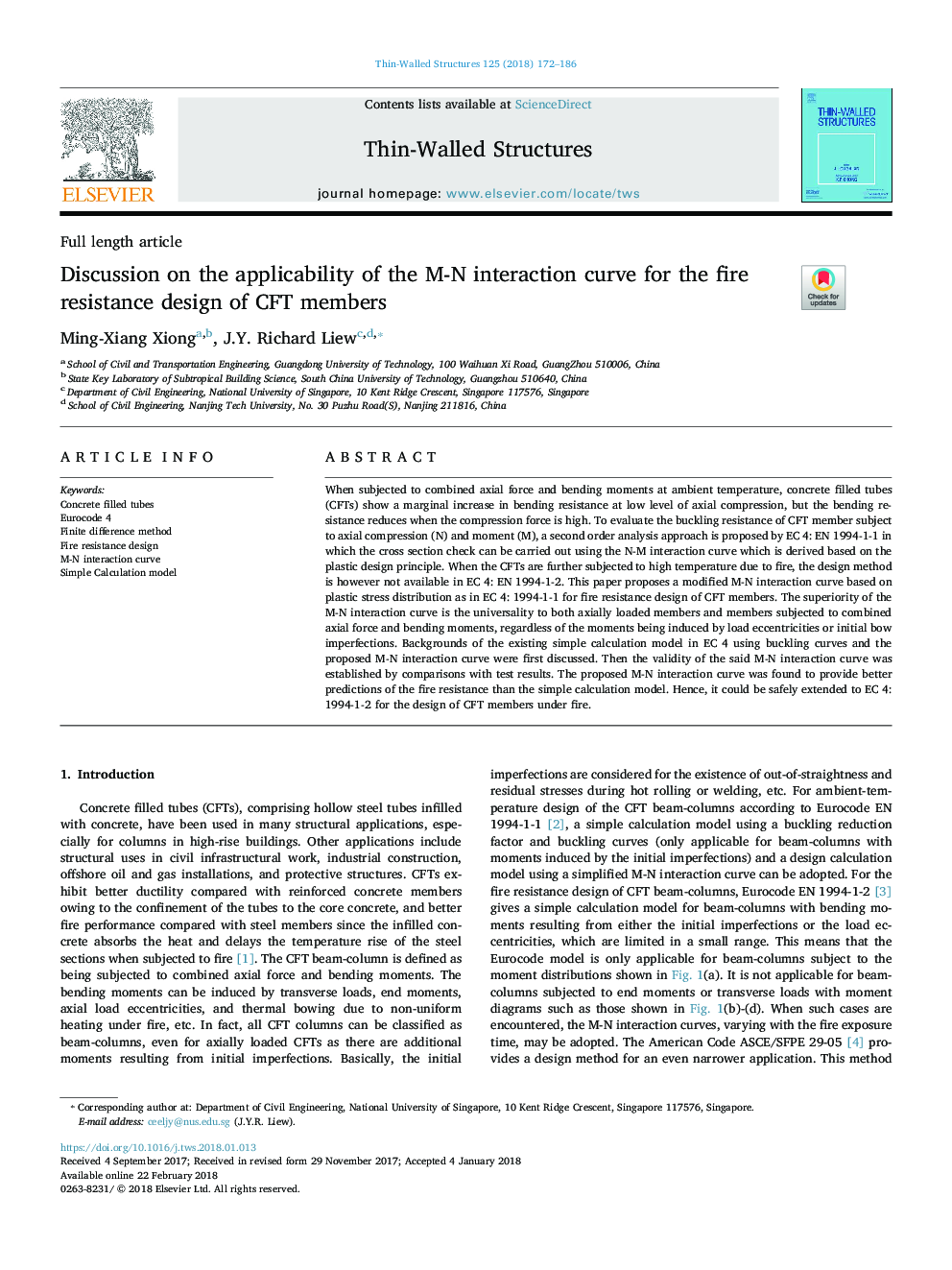 Discussion on the applicability of the M-N interaction curve for the fire resistance design of CFT members