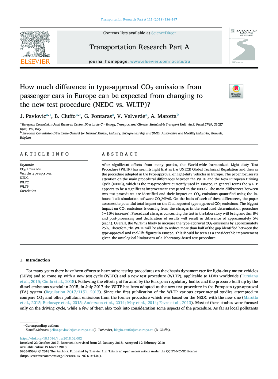 How much difference in type-approval CO2 emissions from passenger cars in Europe can be expected from changing to the new test procedure (NEDC vs. WLTP)?