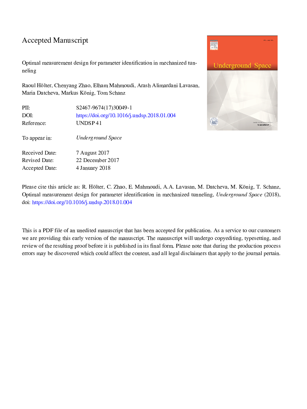 Optimal measurement design for parameter identification in mechanized tunneling