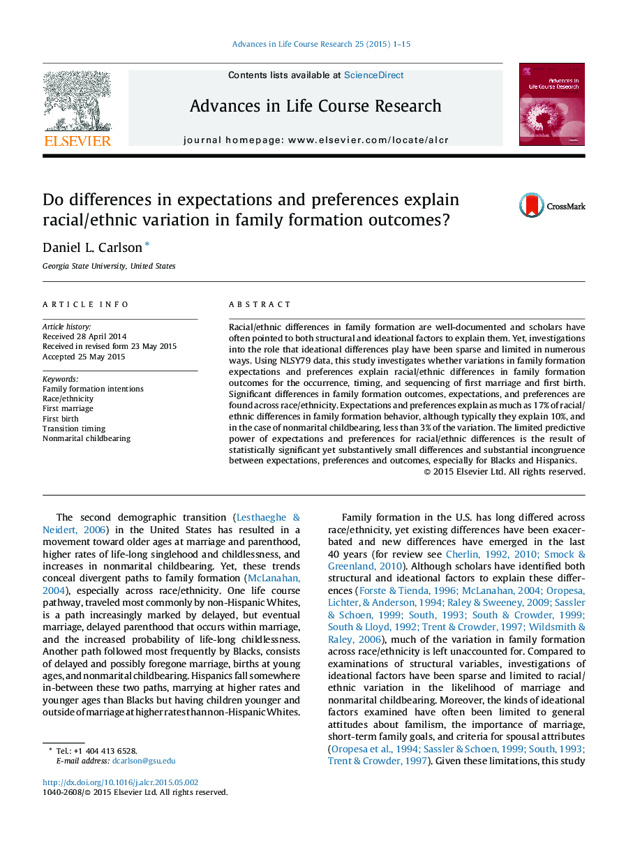 Do differences in expectations and preferences explain racial/ethnic variation in family formation outcomes?
