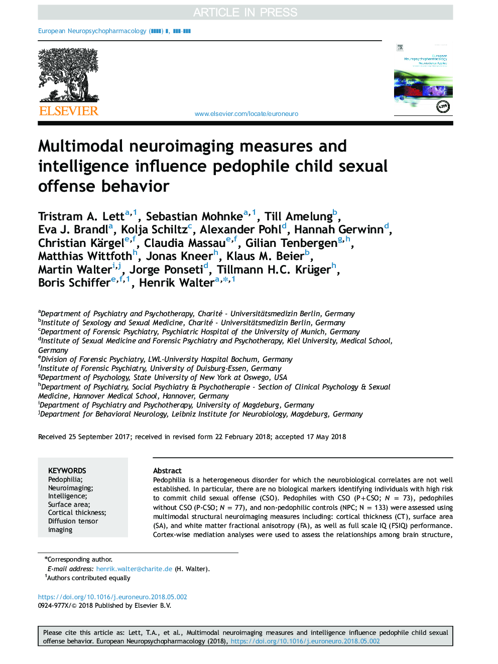 اقدامات و اطلاعات چندرسانه ای تصویربرداری عصبی بر رفتار جنسی جنایتکارانه کودک تاثیر می گذارد 