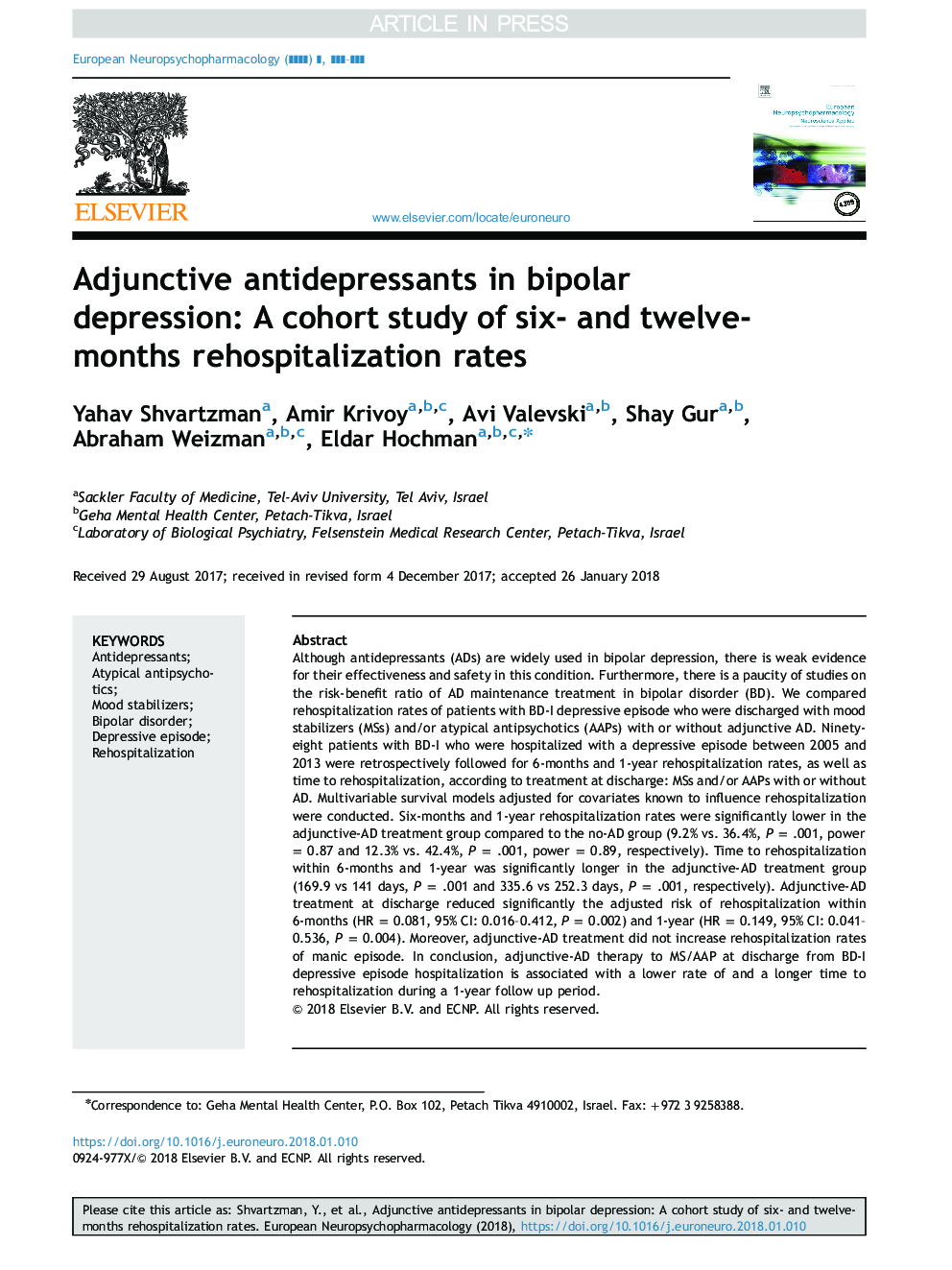 داروهای ضدافسردگی جانبی در افسردگی دوقطبی: مطالعه کوهورت از میزان شش و دوازده ماه مجدد 