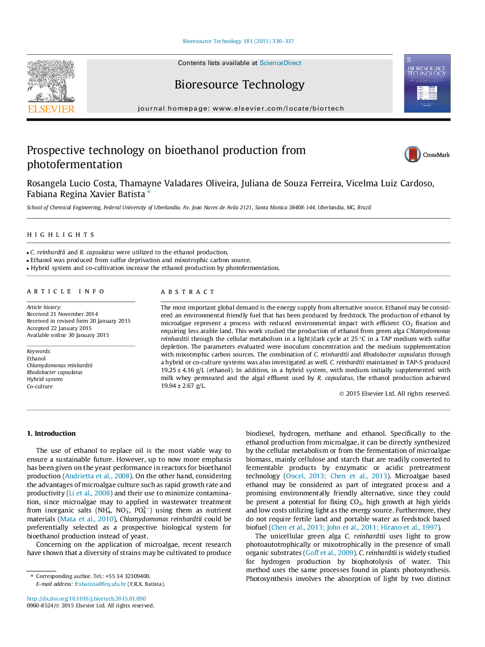 Prospective technology on bioethanol production from photofermentation