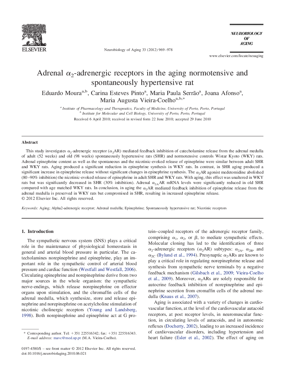 Adrenal Î±2-adrenergic receptors in the aging normotensive and spontaneously hypertensive rat