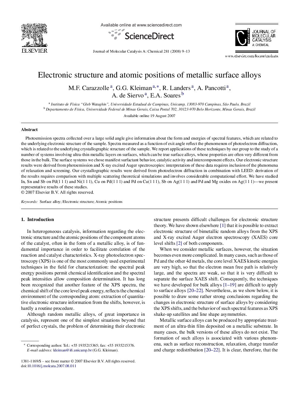 Electronic structure and atomic positions of metallic surface alloys