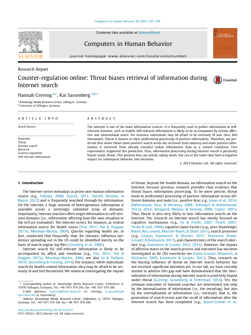 Correlates of Facebook usage patterns: The relationship between passive Facebook use, social anxiety symptoms, and brooding