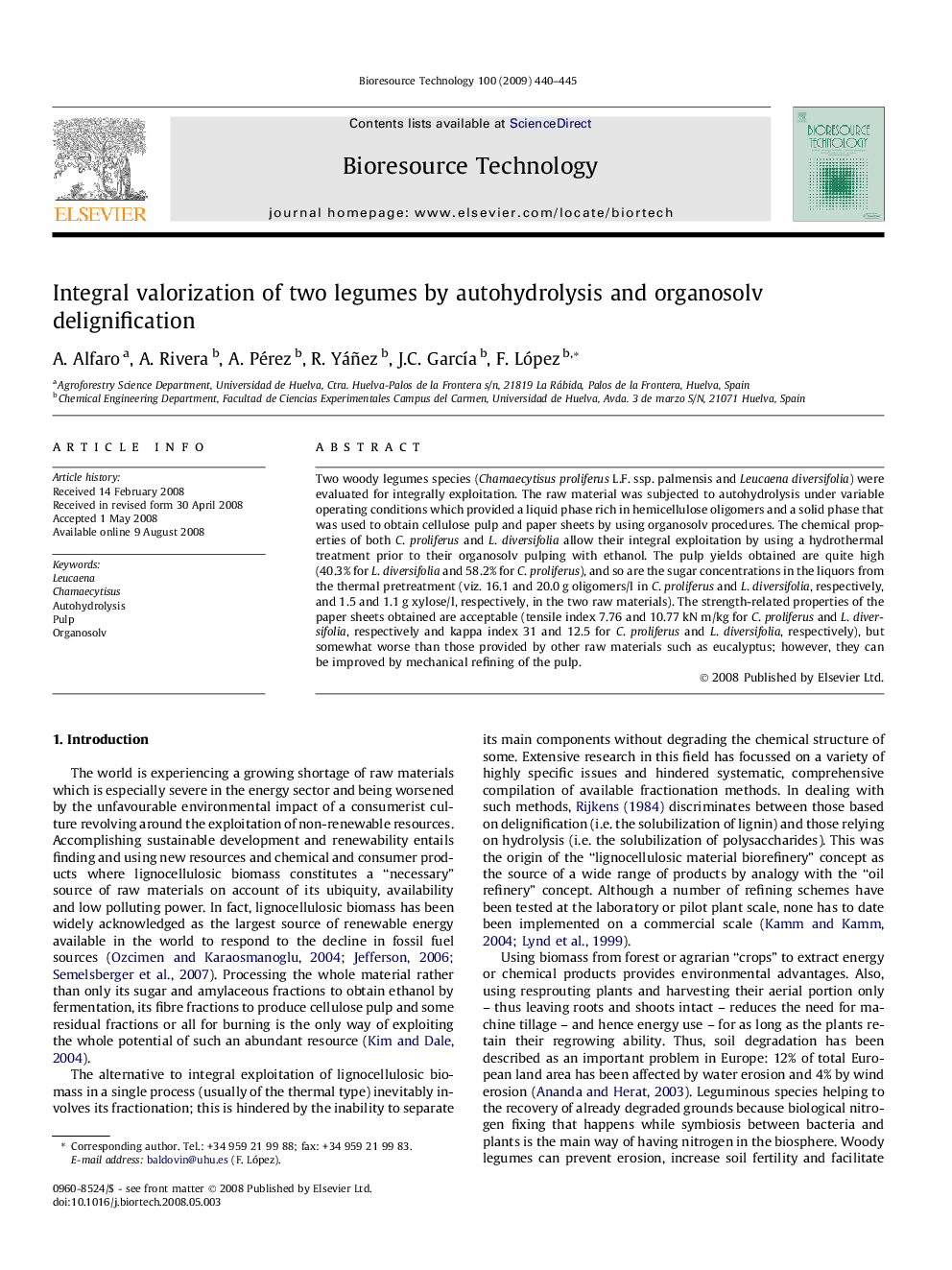 Integral valorization of two legumes by autohydrolysis and organosolv delignification