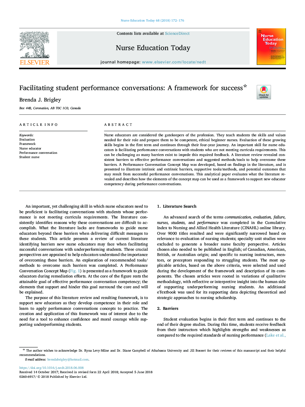 Facilitating student performance conversations: A framework for success