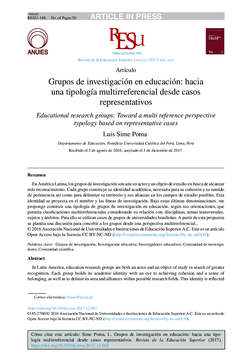 گروه های تحقیقاتی در آموزش و پرورش: به سمت نوع شناسی چندگانه از موارد نماینده 