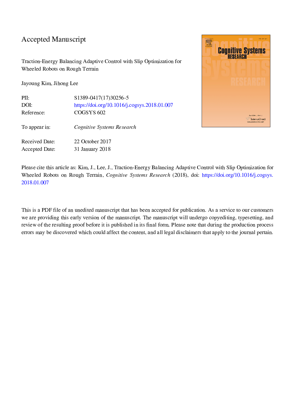 Traction-energy balancing adaptive control with slip optimization for wheeled robots on rough terrain