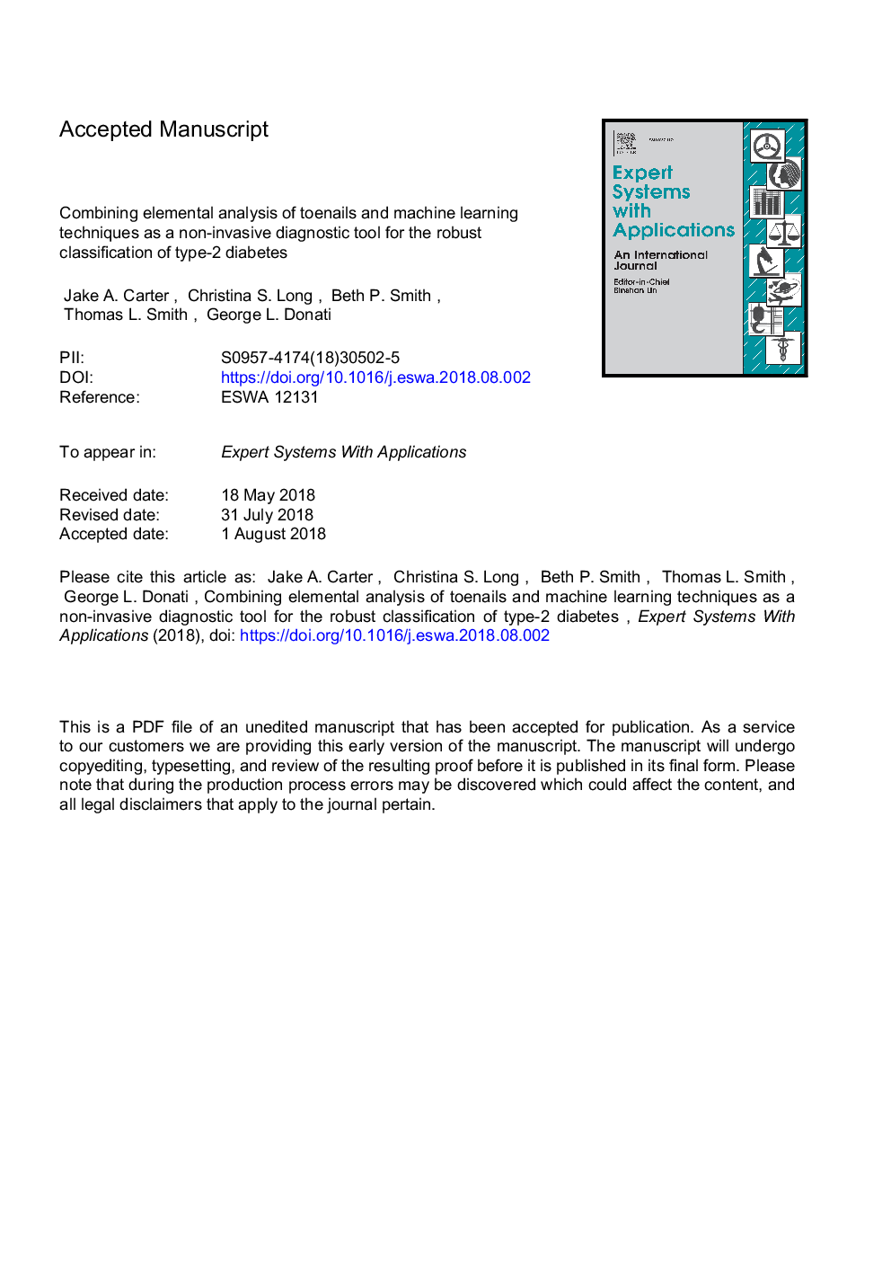 Combining elemental analysis of toenails and machine learning techniques as a non-invasive diagnostic tool for the robust classification of type-2 diabetes