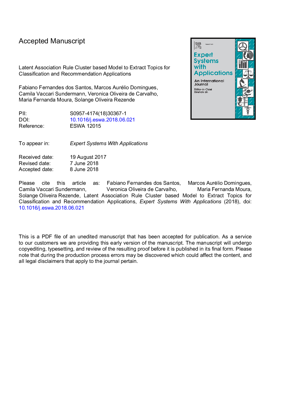 مدل مبتنی بر خوشه حاکم وابسته به استخراج موضوعات برای طبقه بندی و برنامه های کاربردی توصیه می شود 