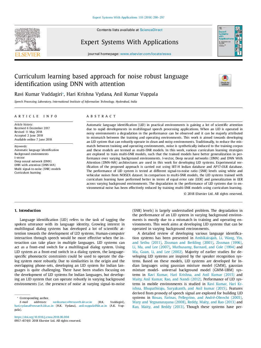 Curriculum learning based approach for noise robust language identification using DNN with attention