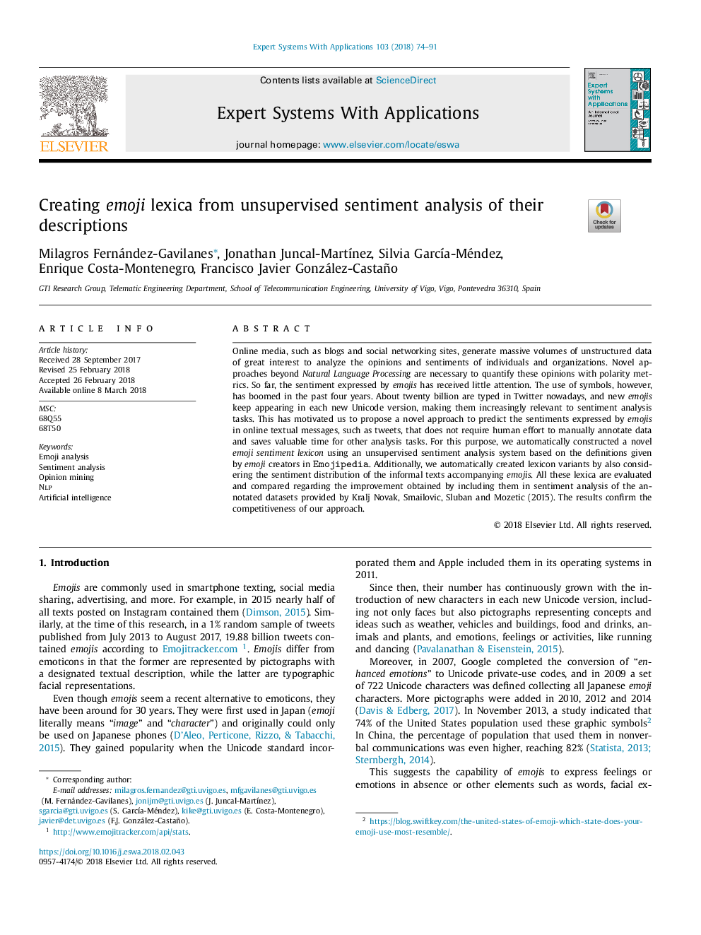 Creating emoji lexica from unsupervised sentiment analysis of their descriptions