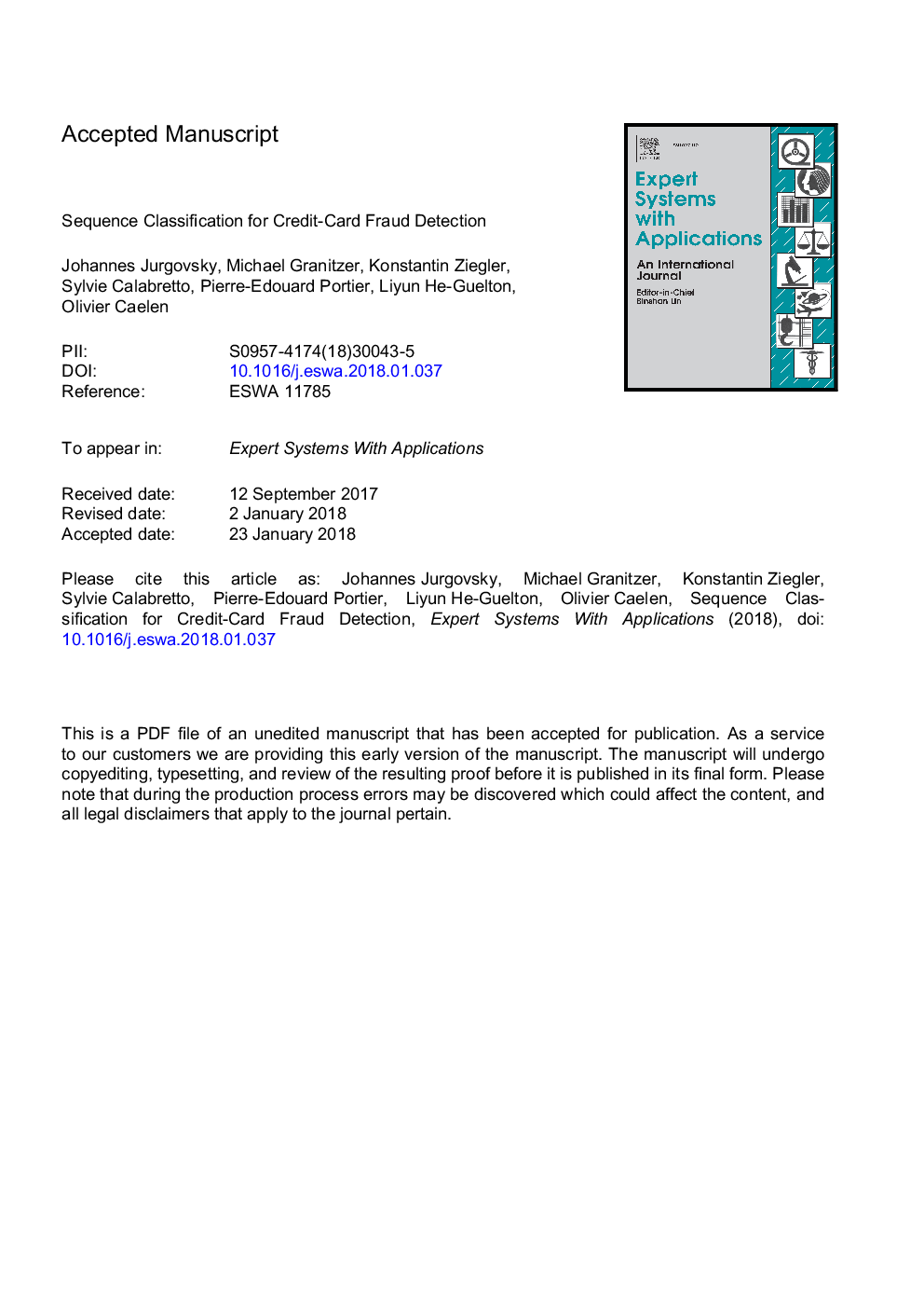 Sequence classification for credit-card fraud detection