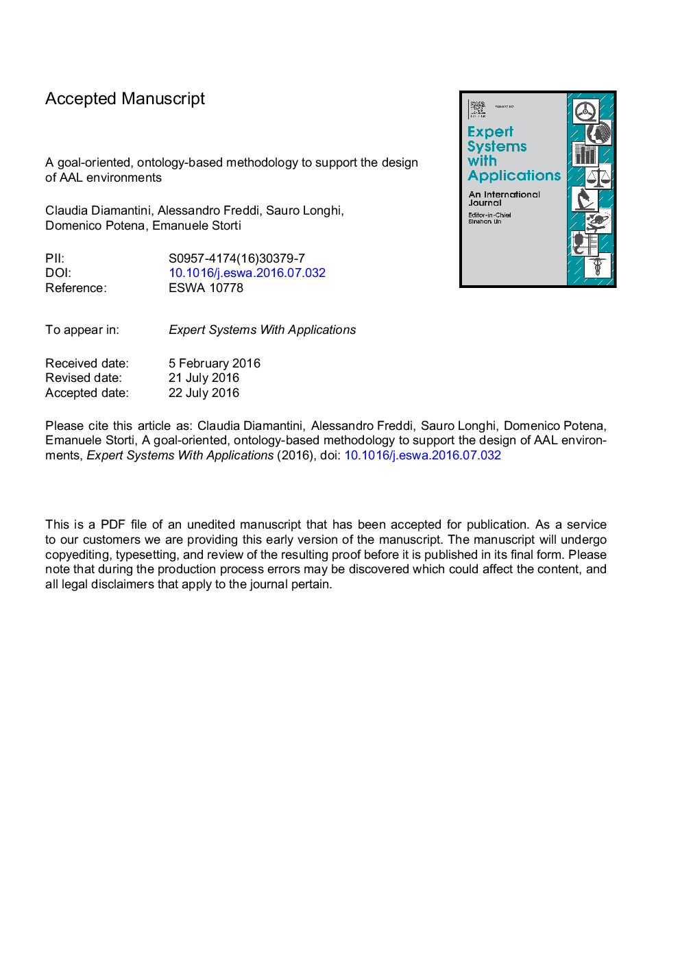 A goal-oriented, ontology-based methodology to support the design of AAL environments