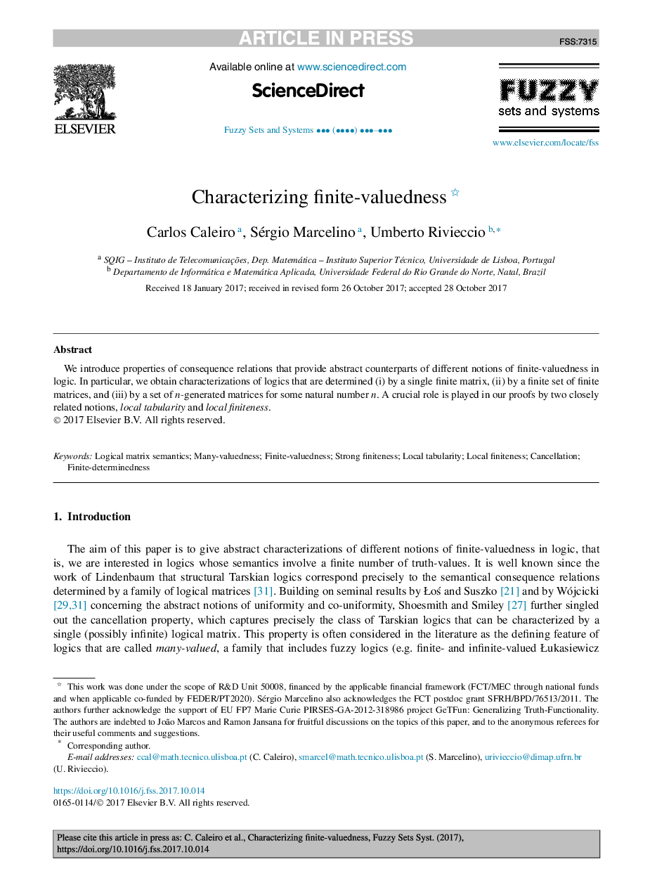 Characterizing finite-valuedness