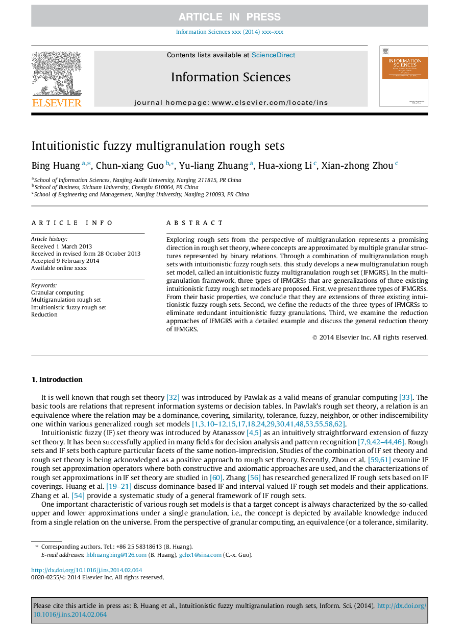 Intuitionistic fuzzy multigranulation rough sets