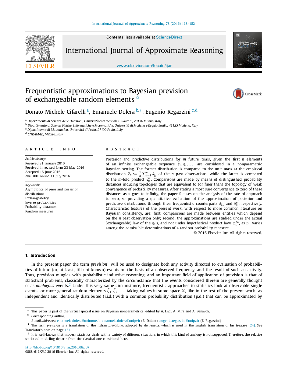 Frequentistic approximations to Bayesian prevision of exchangeable random elements