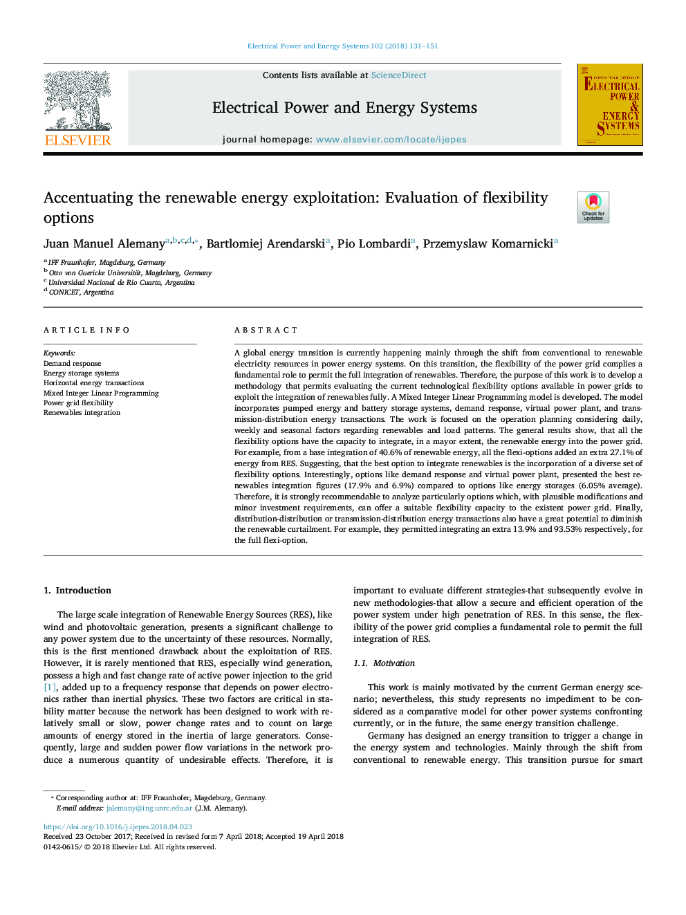 تمرکز بر بهره برداری از انرژی های تجدید پذیر: ارزیابی گزینه های انعطاف پذیری 