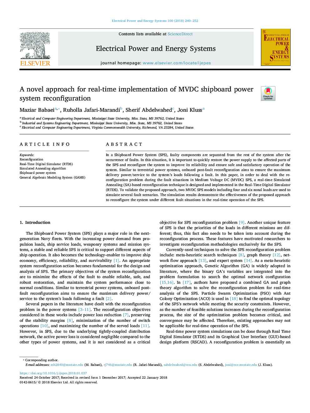 A novel approach for real-time implementation of MVDC shipboard power system reconfiguration