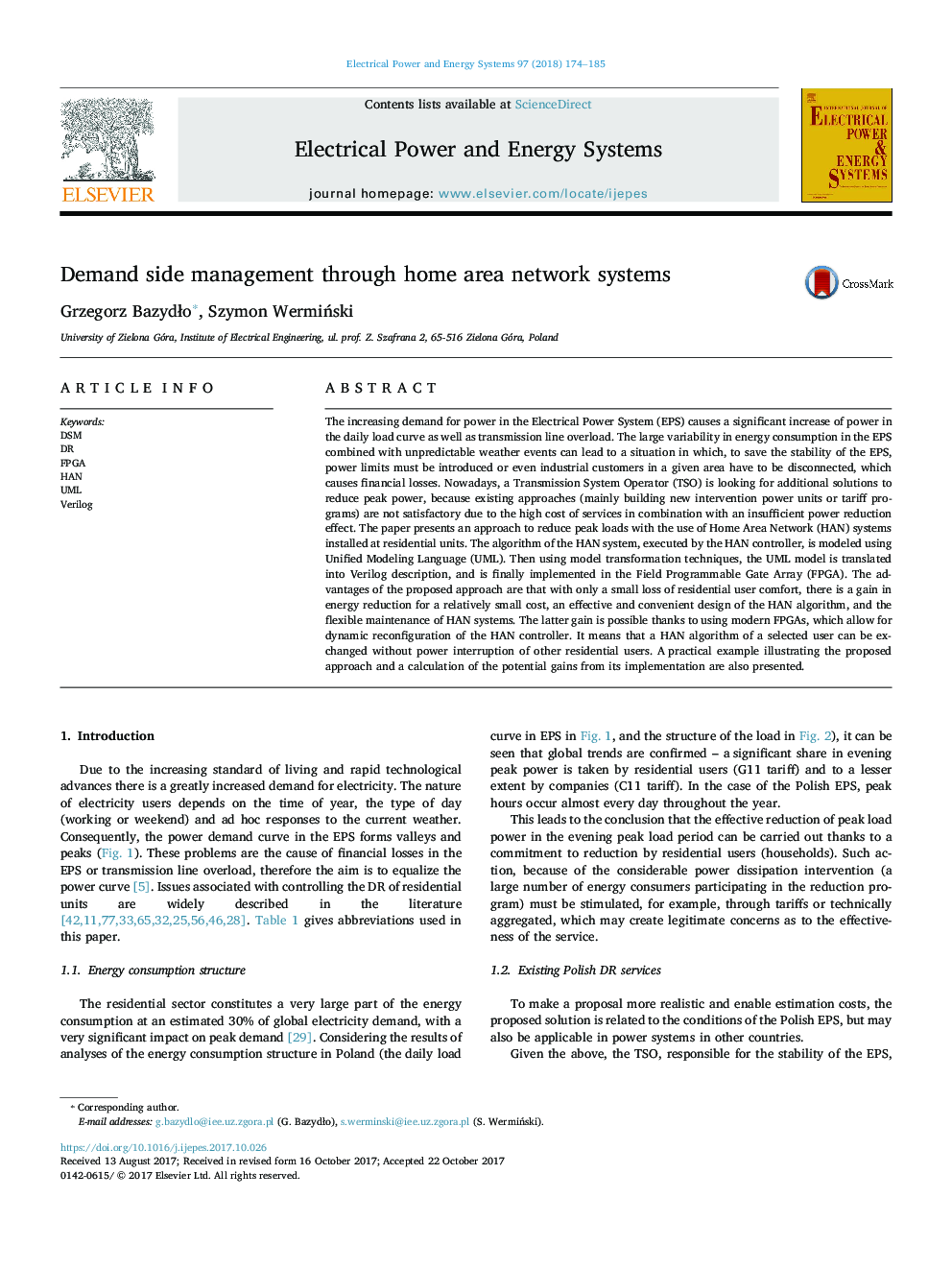 Demand side management through home area network systems