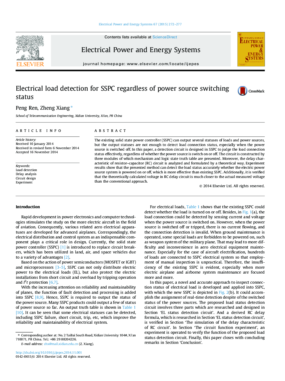 Electrical load detection for SSPC regardless of power source switching status