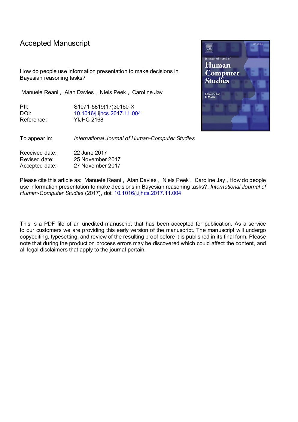 How do people use information presentation to make decisions in Bayesian reasoning tasks?