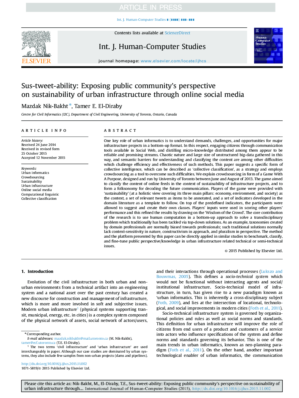 Sus-tweet-ability: Exposing public community×³s perspective on sustainability of urban infrastructure through online social media