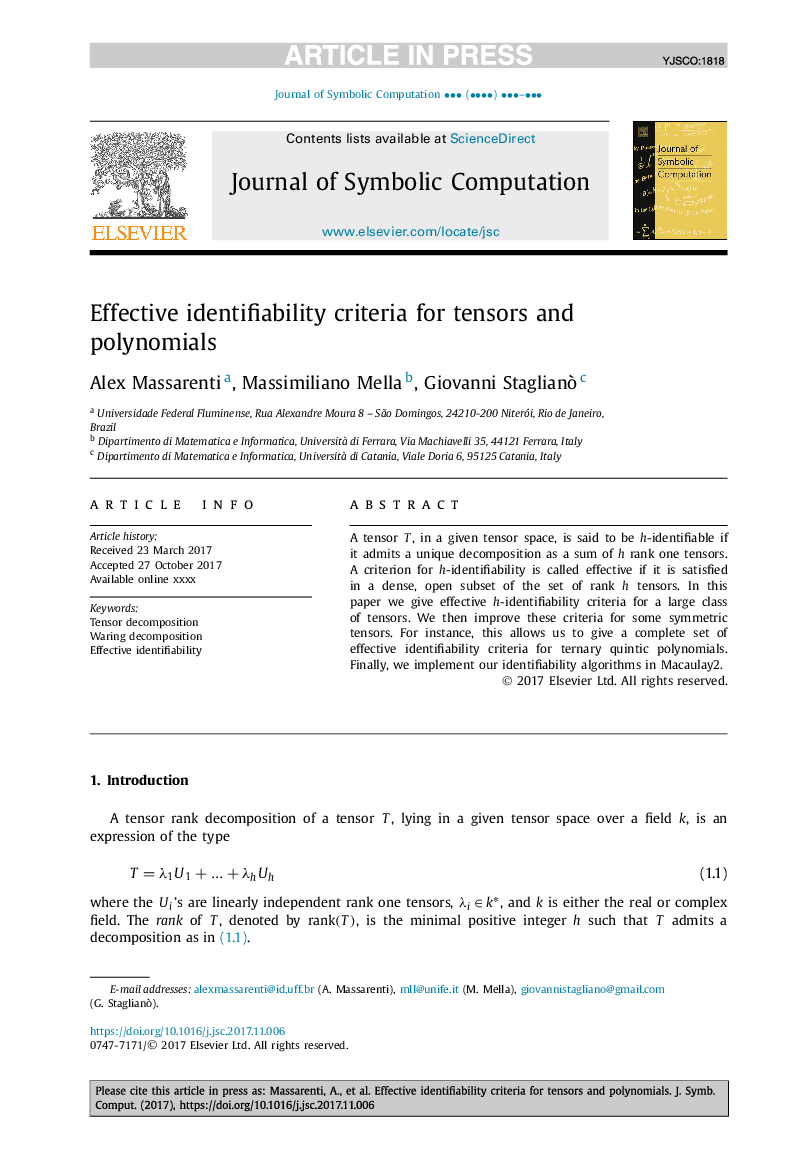 Effective identifiability criteria for tensors and polynomials