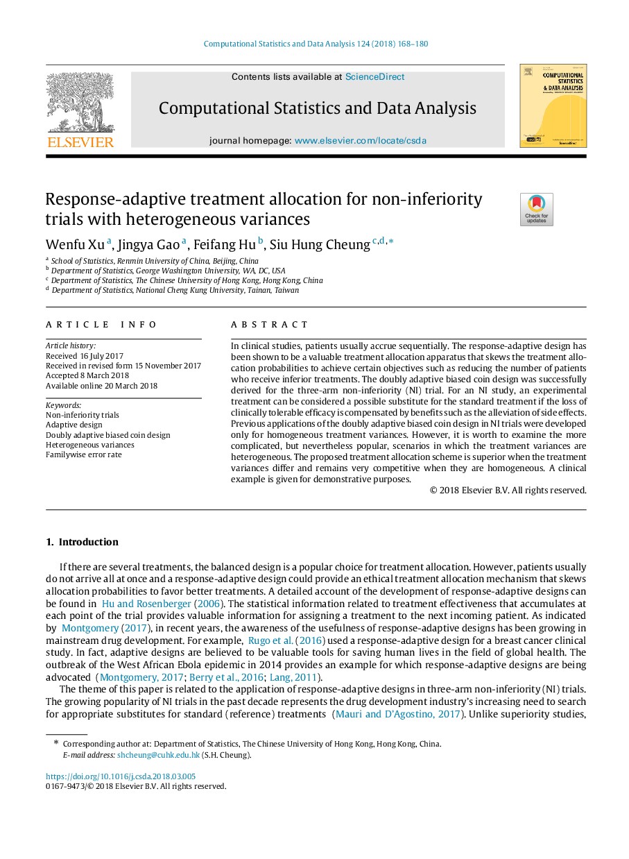 Response-adaptive treatment allocation for non-inferiority trials with heterogeneous variances