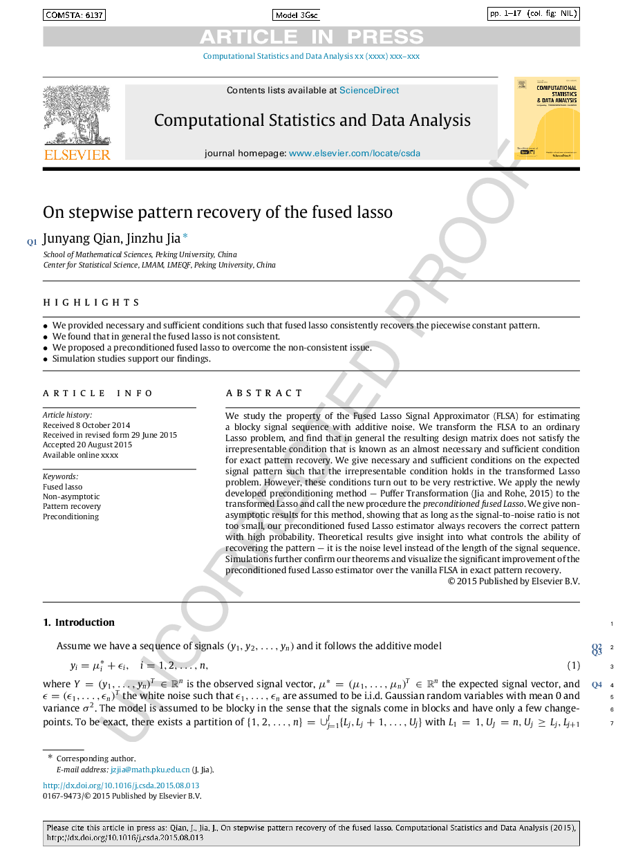 On stepwise pattern recovery of the fused Lasso