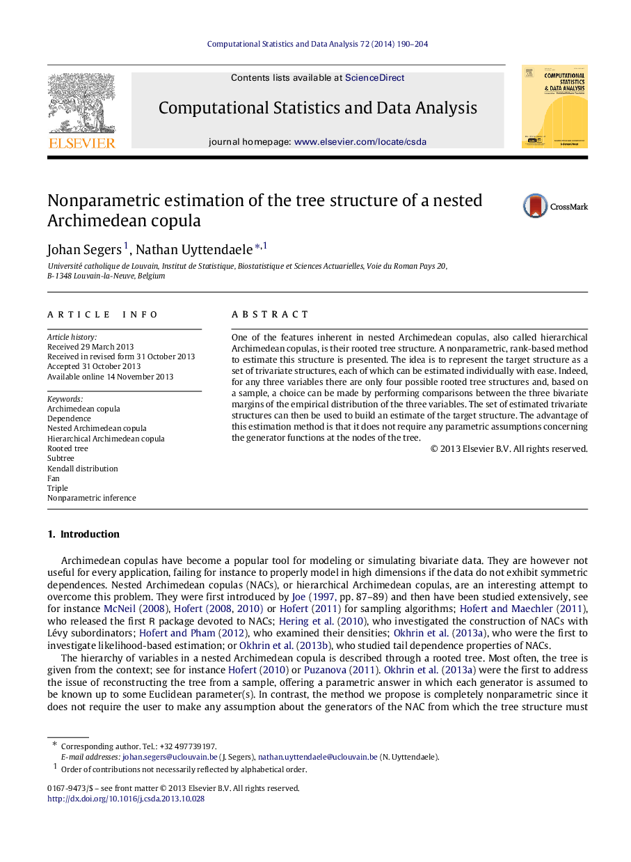 Nonparametric estimation of the tree structure of a nested Archimedean copula