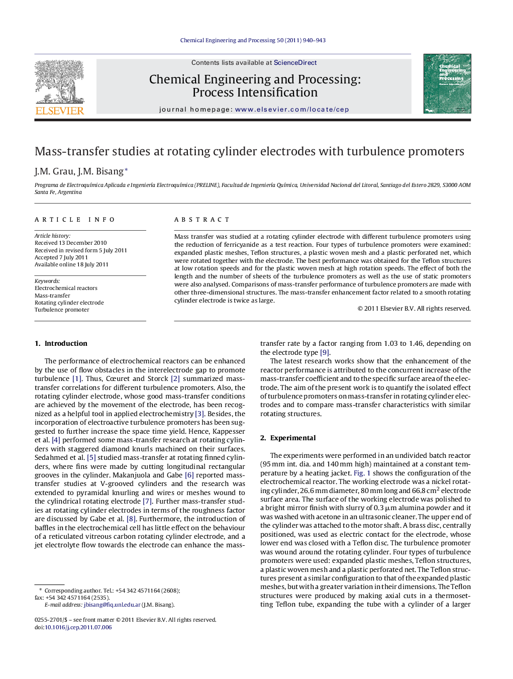 Mass-transfer studies at rotating cylinder electrodes with turbulence promoters