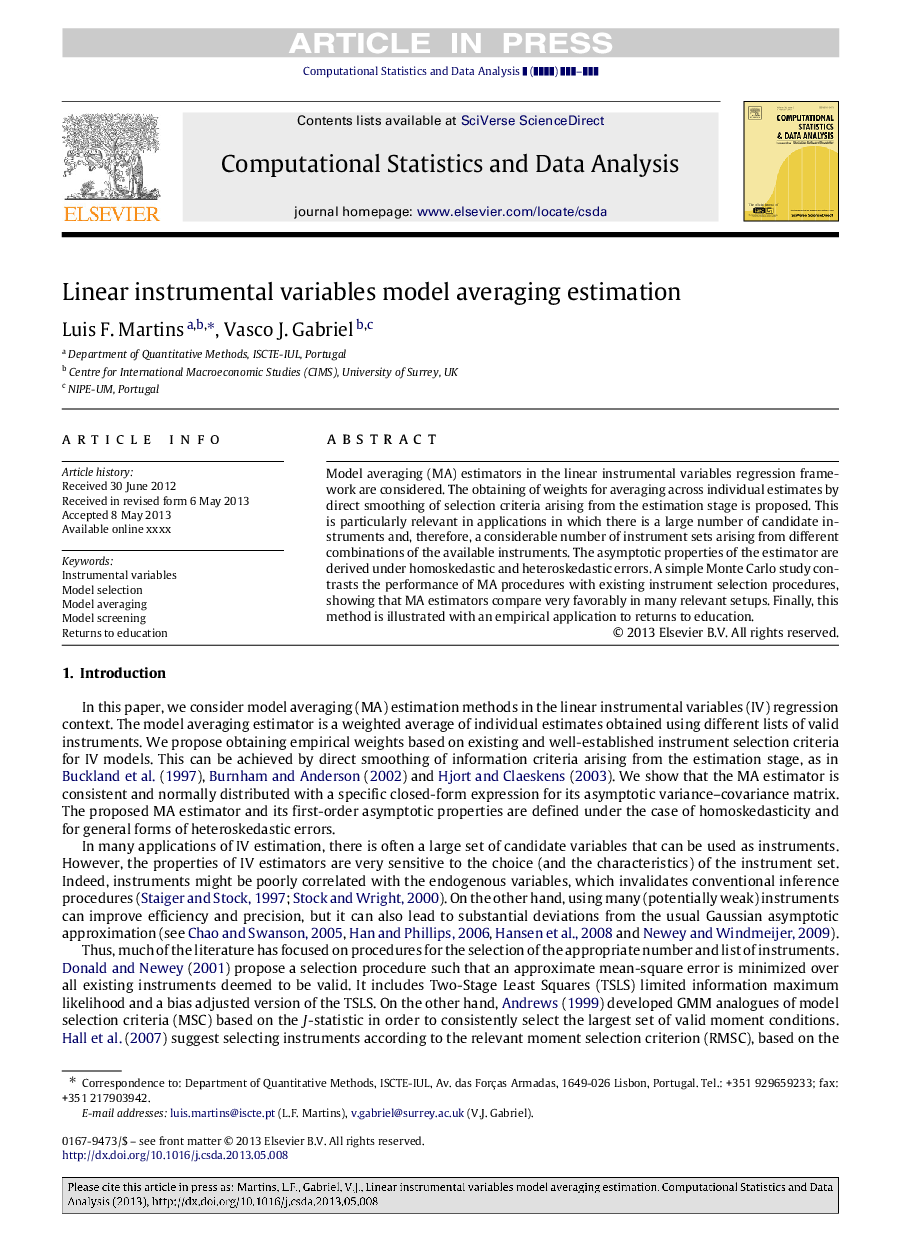 Linear instrumental variables model averaging estimation